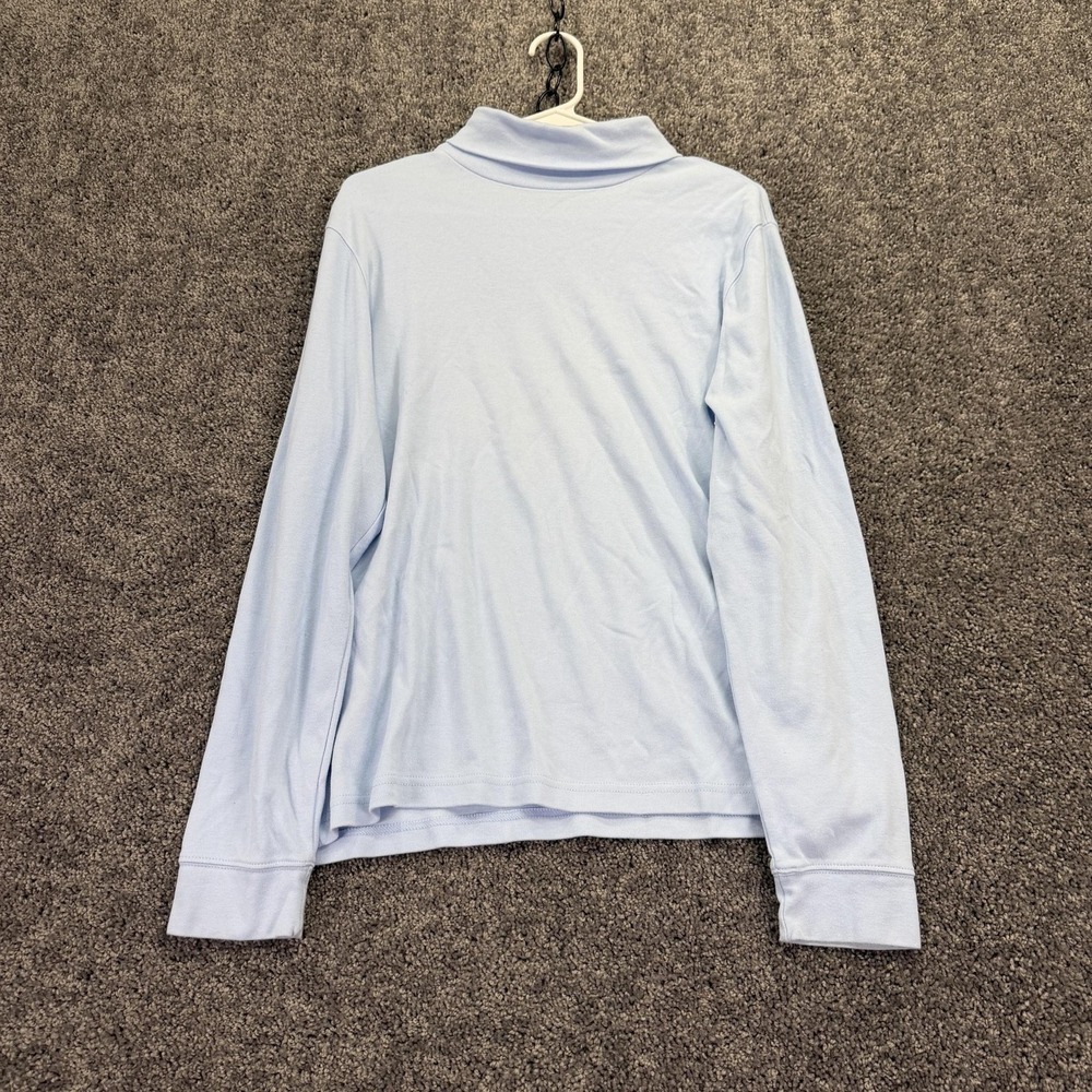 Croft & Barrow Shirt Womens XL Blue Long Sleeve Mock Neck Cotton Casual Tee
